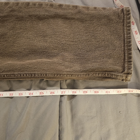 ABERCROMBIE & FITCH 90s Straight Ultra High Rise Curve love jeans. Brown 31 long - Picture 11 of 11